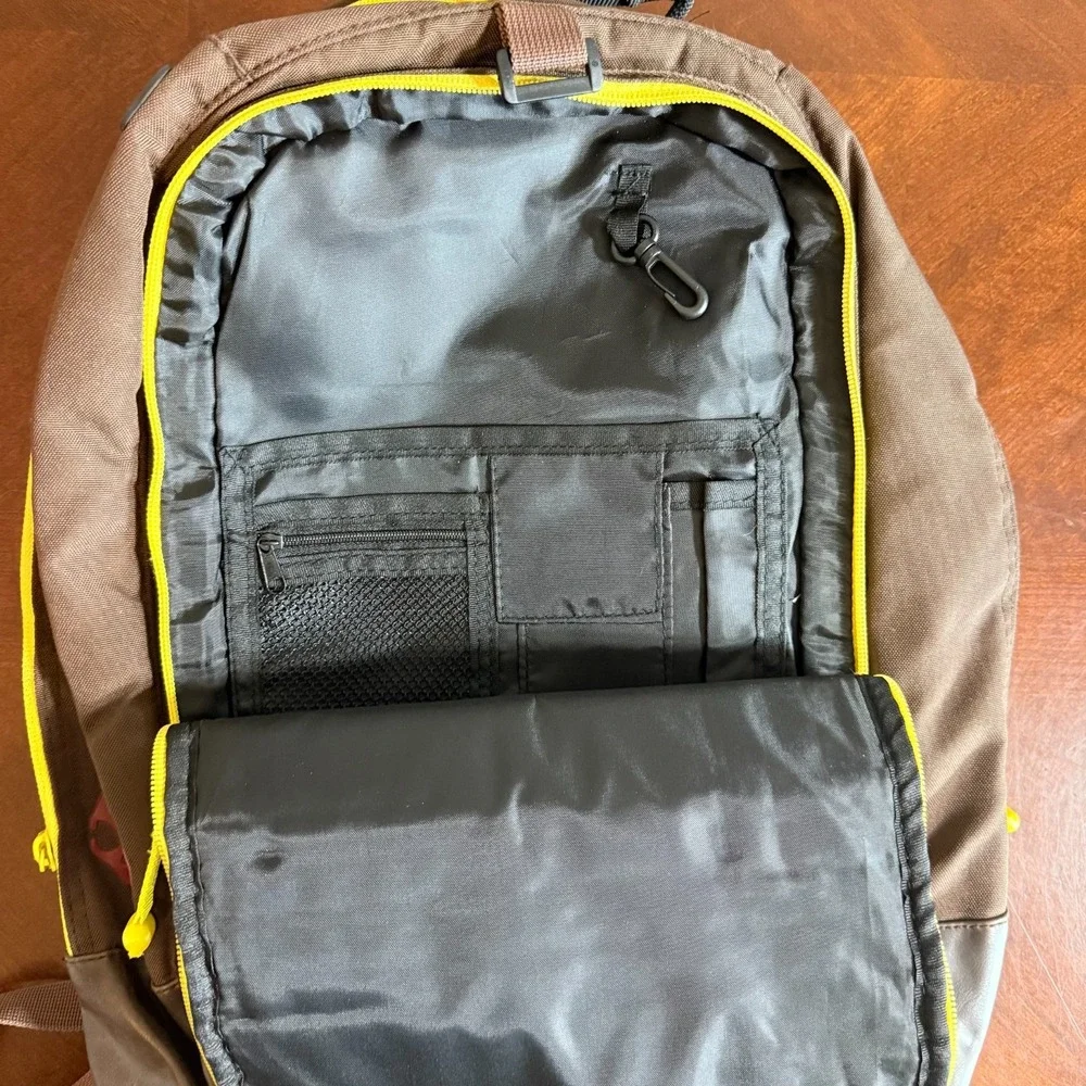 Skullcandy Backpack Brown Rasta Colors Laptop‎ Bag Retro Style Skull Logo grunge